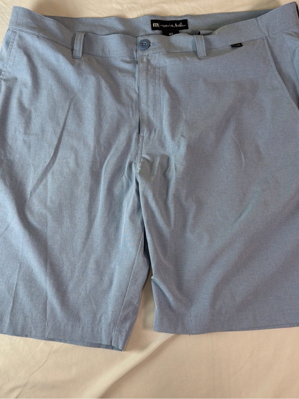Travis Mathew Sky Blue Flat Front Men's Shorts